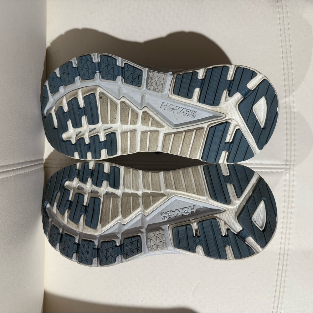Hoka Blue and Orange Sneakers with Chunky Midsole - Picture 5 of 6
